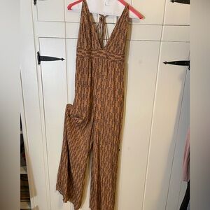 Forever 21 Boho Tribal Print Wide Leg Halter Jumpsuit. Size Medium. NWT.
